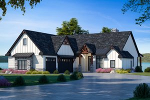 Dream House Plan - Exterior - Front Elevation for Farmhouse House Plan #20-2637 - 5 bed, 4 bath