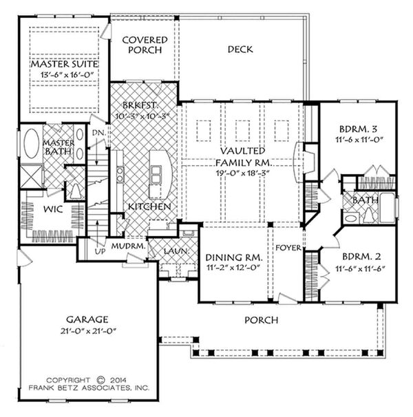 Country Floor Plan - Main Floor Plan #927-17