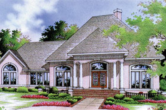 Exterior - Front Elevation for European House Plan #45-273 - 3 bed, 2 bath