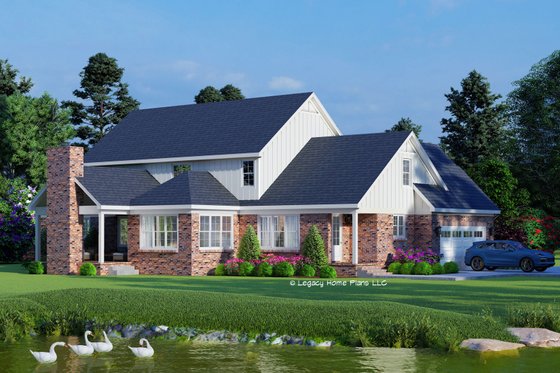 Exterior - Rear Elevation for Farmhouse House Plan #932-723 - 4 bed, 4 bath