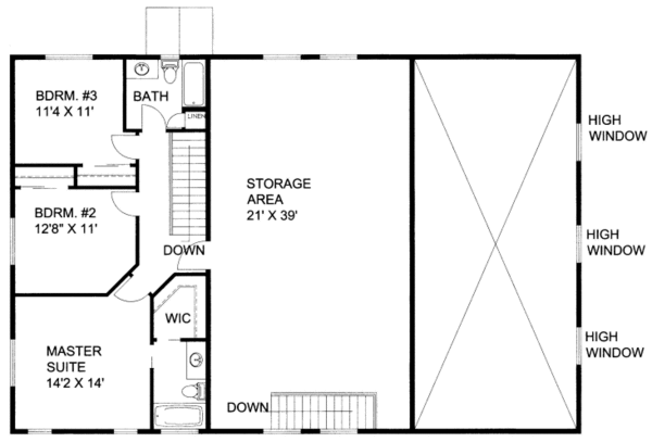 House Plan Design - Traditional Floor Plan - Upper Floor Plan #117-731