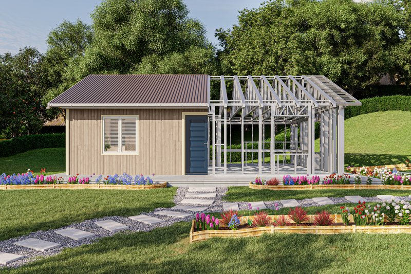 House Design - Exterior - Front Elevation 3 for Traditional House Plan #1106-14 - 1 bed, 2.5 bath