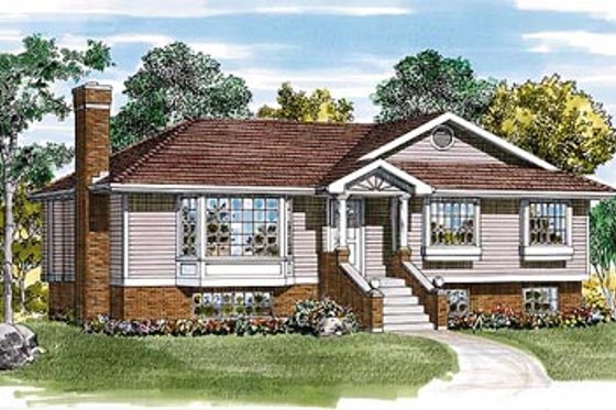Exterior - Front Elevation for Traditional House Plan #47-228 - 3 bed, 1.5 bath