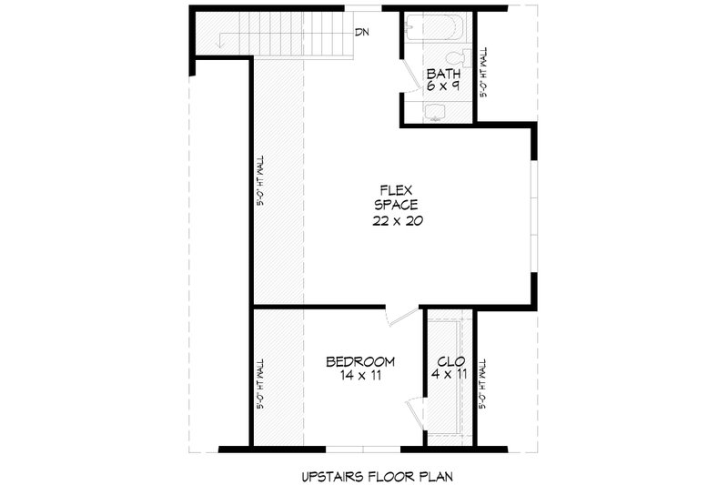 Dream House Plan - Floor Plan - Upper Floor for Farmhouse House Plan #932-1117 - 1 bed, 1 bath