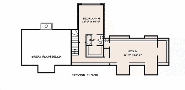 Traditional Floor Plan - Upper Floor Plan #140-137