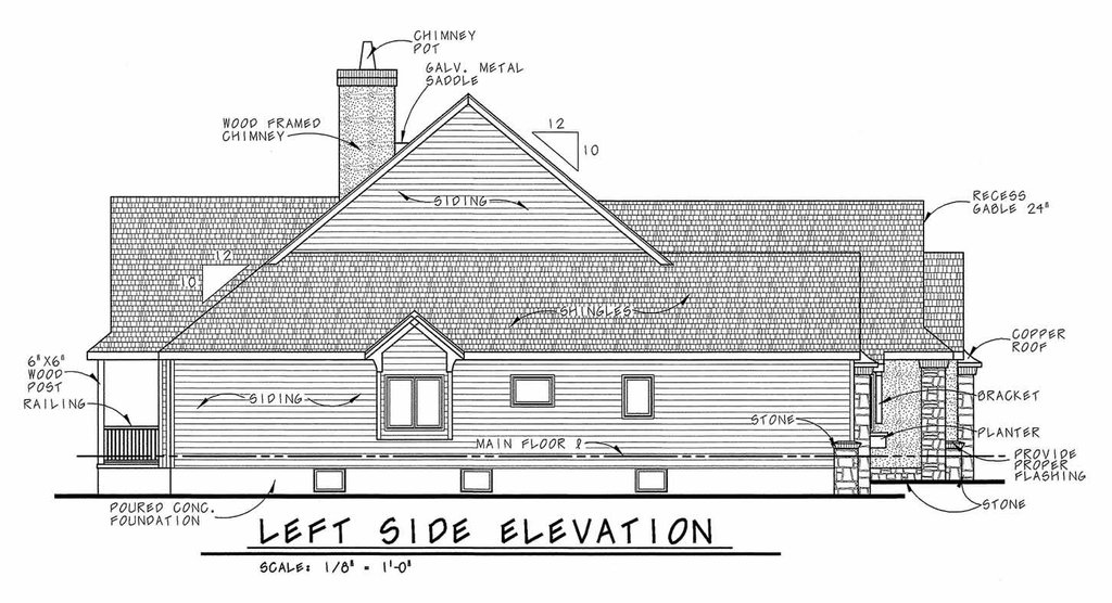 Exterior - Other Elevation 1 for European House Plan #20-1821 - 2 bed, 3 bath