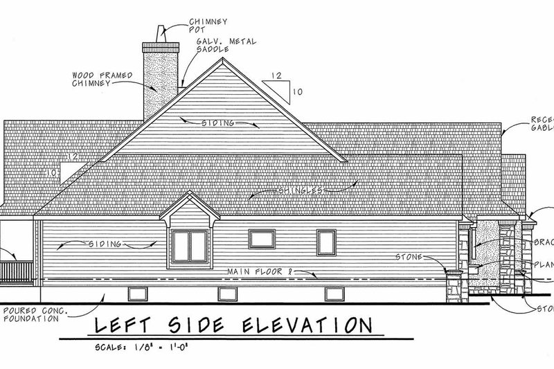 Home Plan - Exterior - Other Elevation 1 for European House Plan #20-1821 - 2 bed, 3 bath