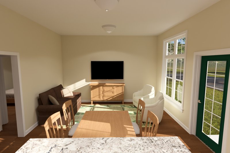 Architectural House Design - Interior - Family Room for Cottage House Plan #513-2414 - 2 bed, 2 bath