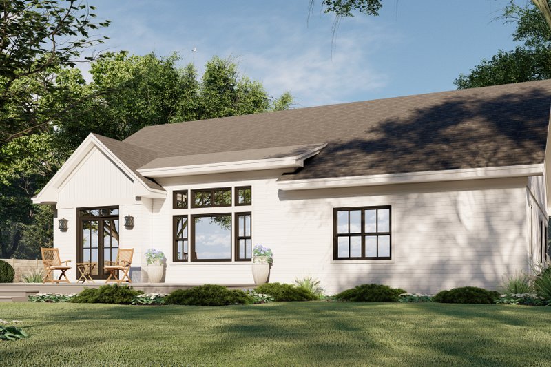 House Blueprint - Exterior - Rear Elevation 1 for Traditional House Plan #51-1179 - 3 bed, 2 bath