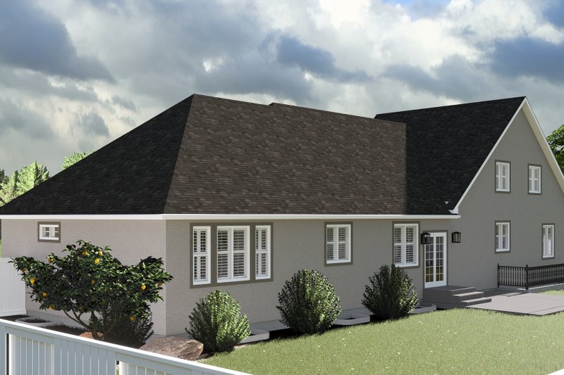 Dream House Plan - Exterior - Rear Elevation for Traditional House Plan #1060-212 - 4 bed, 3.5 bath