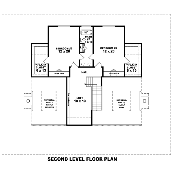Country Floor Plan - Upper Floor Plan #81-13908