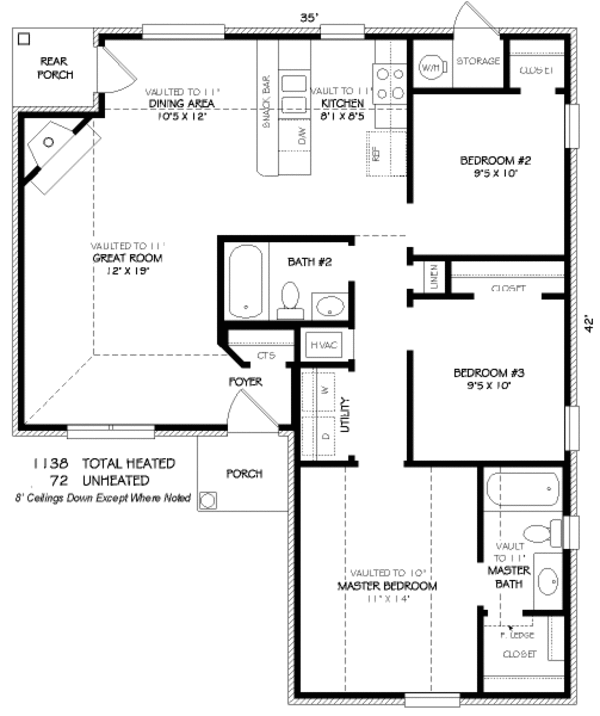 Traditional Floor Plan - Main Floor Plan #424-244