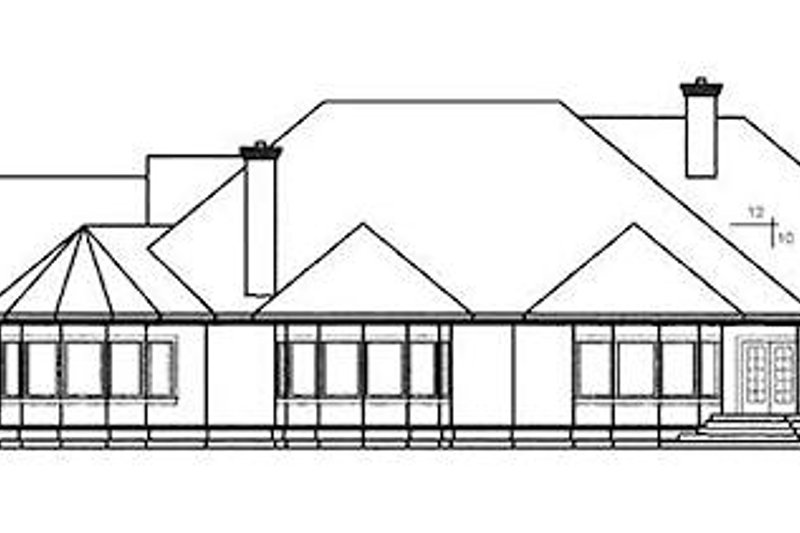 House Design - Exterior - Rear Elevation for Craftsman House Plan #60-650 - 3 bed, 3.5 bath