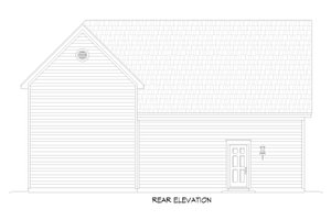 Exterior - Rear Elevation for Contemporary House Plan #932-783, 0 bath