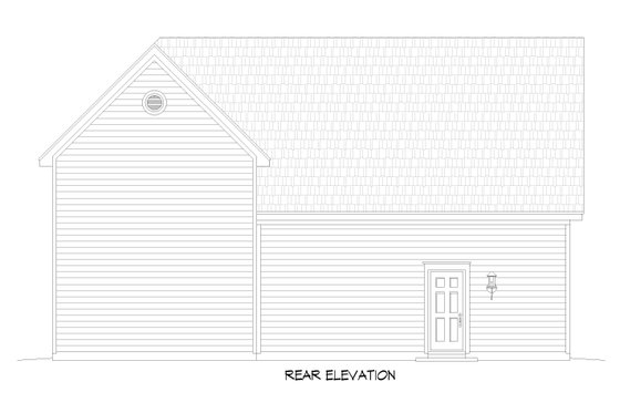 Exterior - Rear Elevation for Contemporary House Plan #932-783, 0 bath