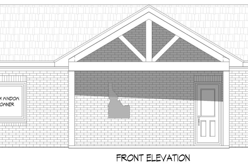 Dream House Plan - Exterior - Front Elevation 3 for Country House Plan #932-1272, 1 bath