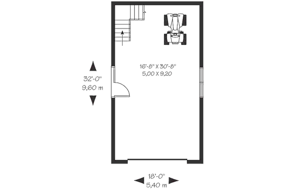 Floor Plan - Main Floor for Colonial House Plan #23-435, 0 bath
