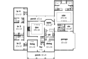 Southern Style House Plan - 4 Beds 3.5 Baths 2680 Sq/Ft Plan #16-277 