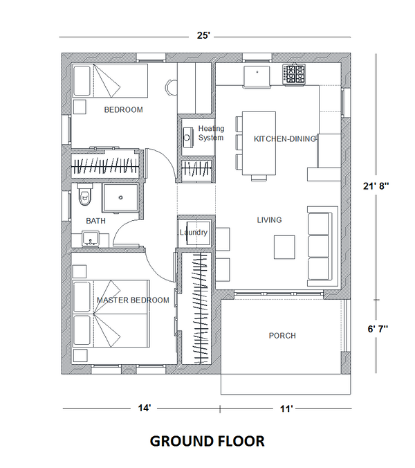 Home Plan - Contemporary Floor Plan - Main Floor Plan #542-14
