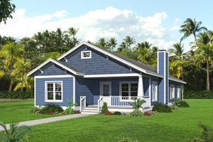 Country Exterior - Front Elevation Plan #932-120