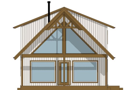 Exterior - Other Elevation for Cabin House Plan #126-243 - 2 bed, 2 bath