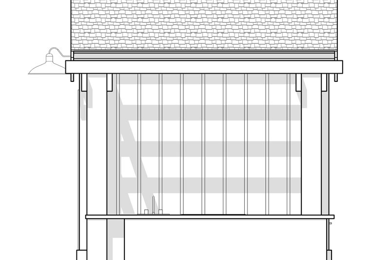 House Blueprint - Exterior - Other Elevation 2 for Farmhouse House Plan #1114-103, 0.5 bath