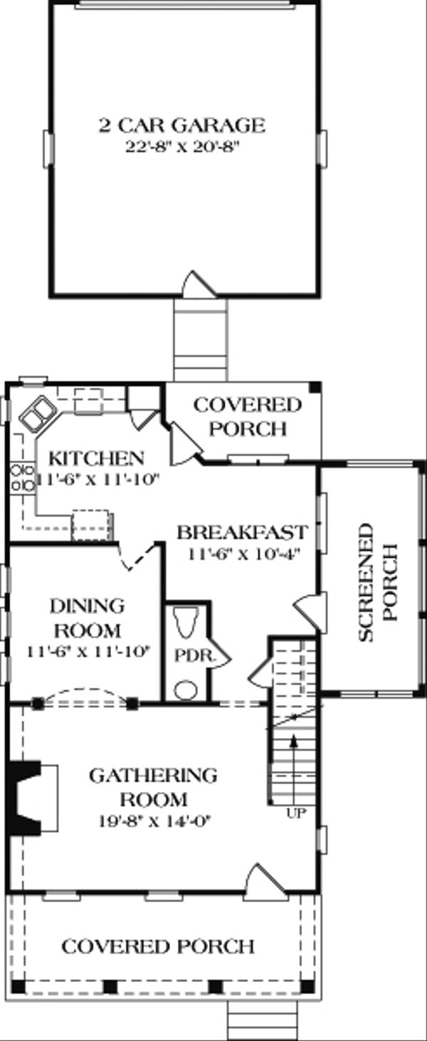 House Design - Farmhouse Floor Plan - Main Floor Plan #453-2