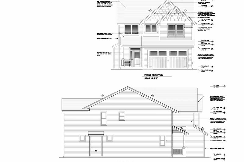 House Blueprint - Exterior - Other Elevation 1 for Craftsman House Plan #53-697 - 4 bed, 2.5 bath