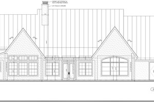 Exterior - Rear Elevation for European House Plan #1110-48 - 4 bed, 3.5 bath