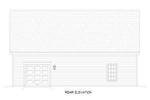 Exterior - Rear Elevation for Country House Plan #932-375, 0 bath