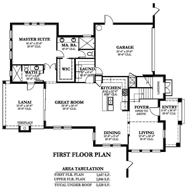 Architectural House Design - Mediterranean Floor Plan - Main Floor Plan #1058-147