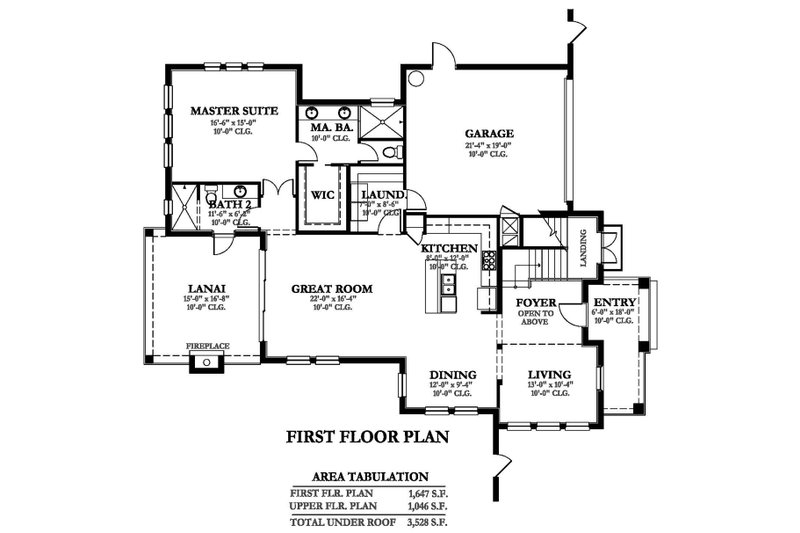 Dream House Plan - Floor Plan - Main Floor for Mediterranean House Plan #1058-147 - 4 bed, 4 bath