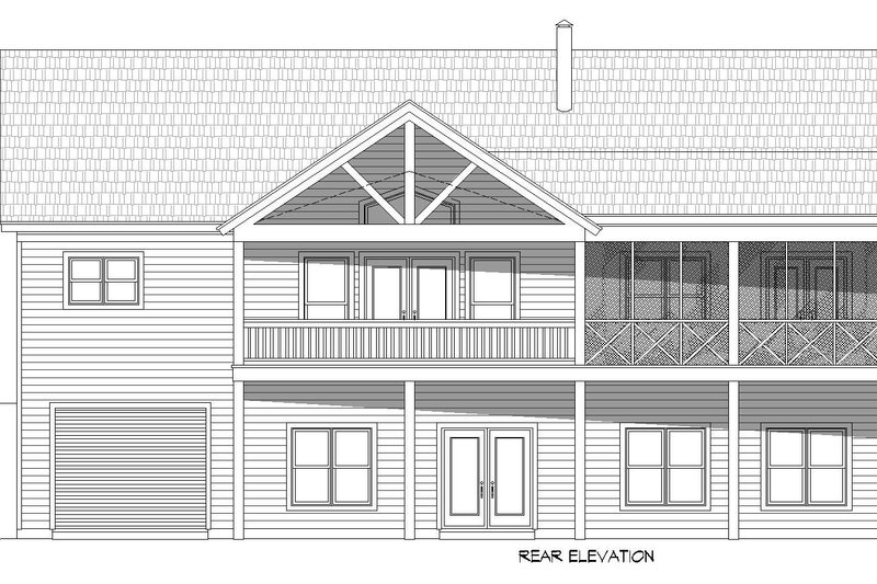 Dream House Plan - Exterior - Rear Elevation for Country House Plan #932-758 - 4 bed, 3 bath