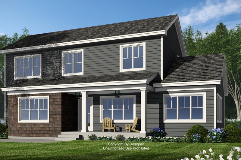 Architectural House Design - Exterior - Rear Elevation for Bungalow House Plan #51-1367 - 4 bed, 3.5 bath