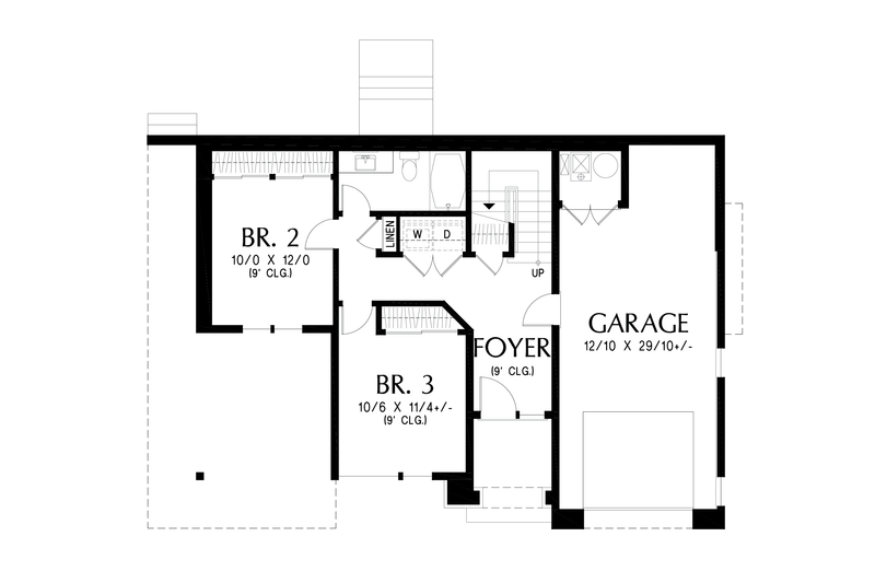 House Design - Floor Plan - Lower Floor for Contemporary House Plan #48-1177 - 3 bed, 2.5 bath