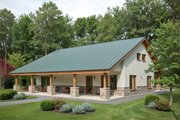 Country Style House Plan - 2 Beds 2 Baths 2051 Sq/Ft Plan #117-275 Exterior 