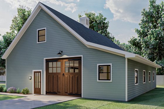 Exterior - Other Elevation 2 for Traditional House Plan #455-205, 1 bath