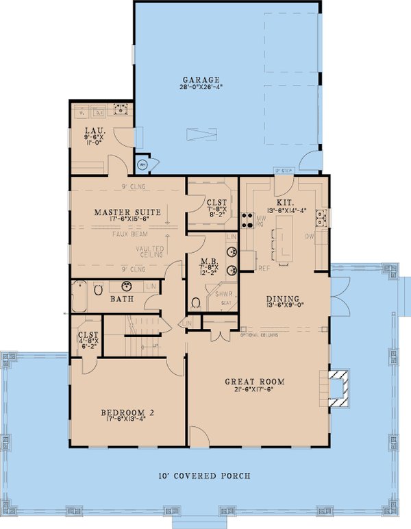 Country Floor Plan - Main Floor Plan #923-341