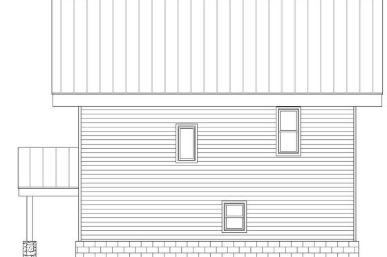 Exterior - Rear Elevation for Modern House Plan #932-42 - 3 bed, 2 bath