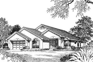Exterior - Other Elevation 1 for Mediterranean House Plan #417-159 - 4 bed, 2 bath