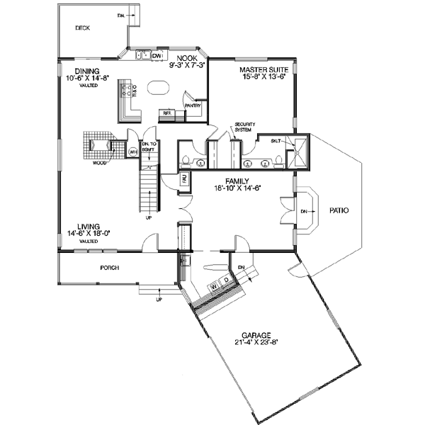 House Plan Design - Traditional Floor Plan - Main Floor Plan #60-182