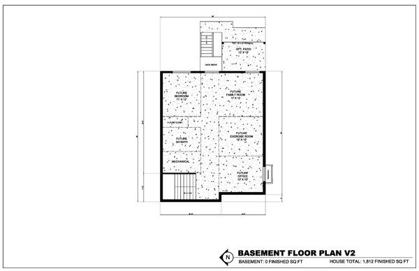 Architectural House Design - Contemporary Floor Plan - Lower Floor Plan #1075-17