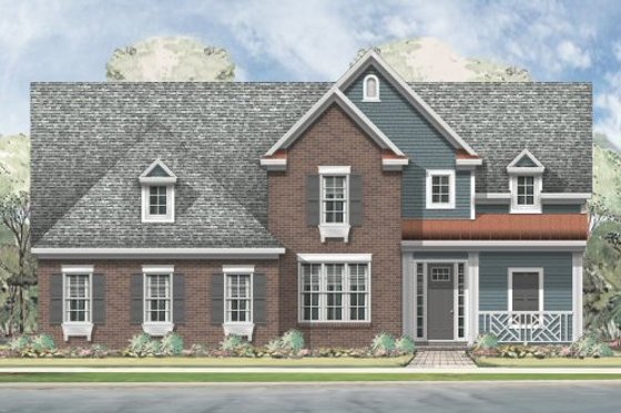 Exterior - Front Elevation for Traditional House Plan #424-281 - 3 bed, 2.5 bath