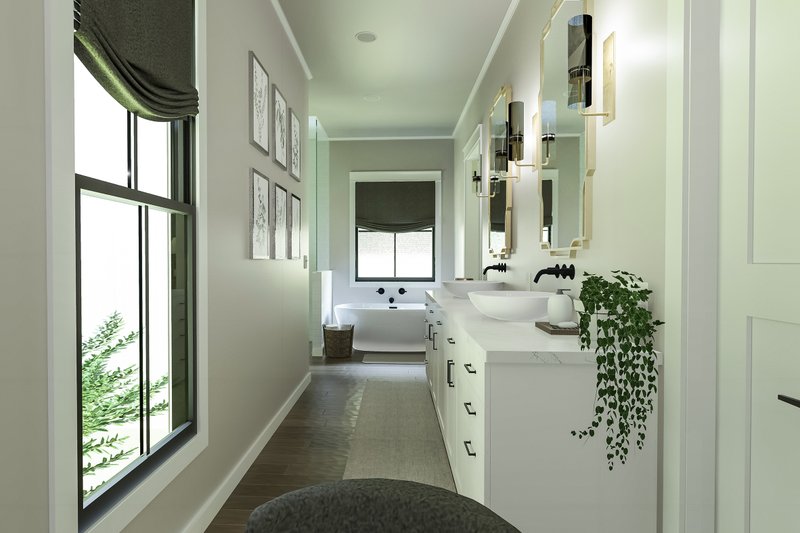 Dream House Plan - Interior - Master Bathroom 1 for Farmhouse House Plan #406-9670 - 3 bed, 2 bath
