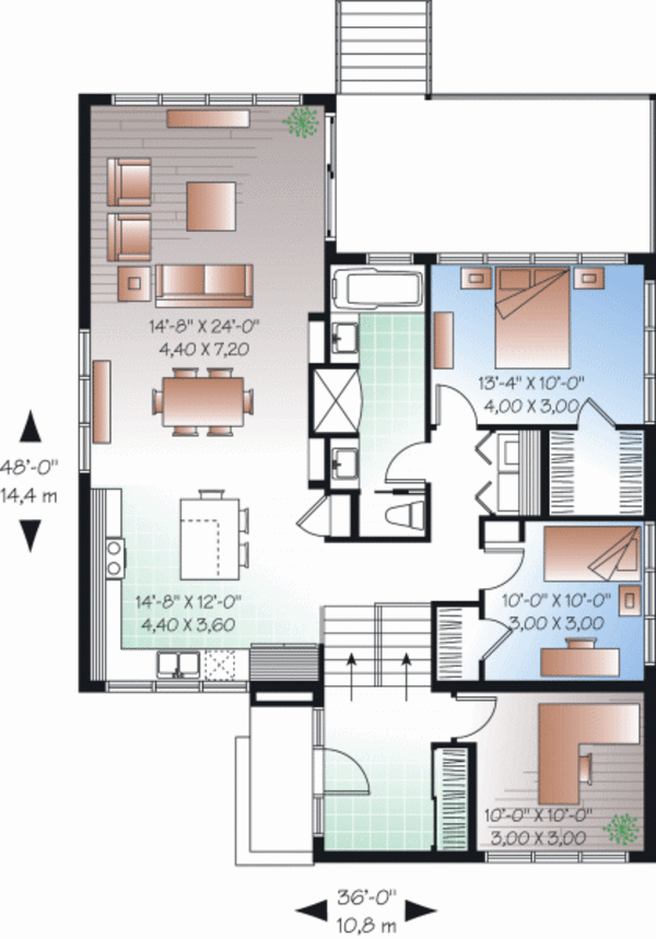 Dream House Plan - Modern Floor Plan - Main Floor Plan #23-2225