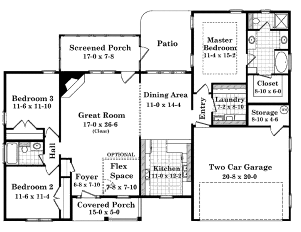Featured image of post 1700 Sq Ft House Plans With 3 Bedrooms