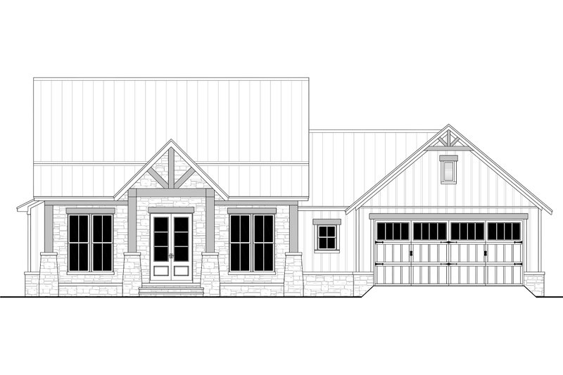 Architectural House Design - Exterior - Front Elevation 4 for Ranch House Plan #430-292 - 3 bed, 2.5 bath