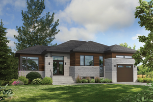 Contemporary Exterior - Front Elevation Plan #25-4900