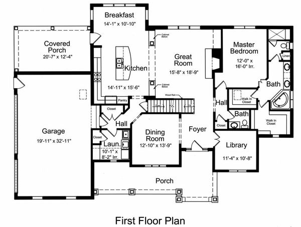 Traditional Floor Plan - Main Floor Plan #46-522