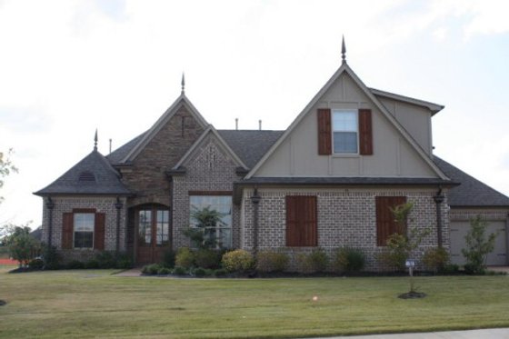 Exterior - Front Elevation for European House Plan #424-255 - 3 bed, 2 bath